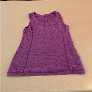 Purple exercise tank top
